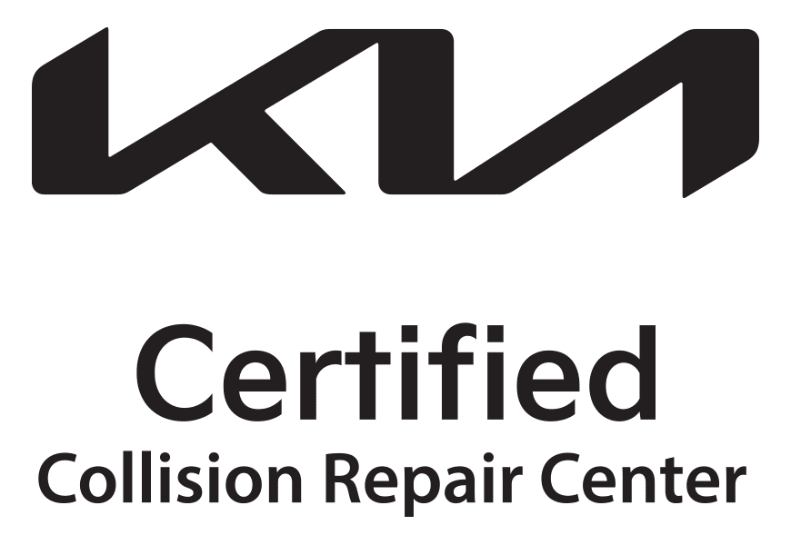 Kia Certified Collision Repair Center logo.