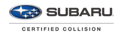 Subaru Certified Collision logo and emblem.